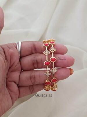 CZ Stone Coral Bangles