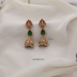 Lakshmi Green Beaded Earrings