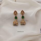 Lakshmi Green Beaded Earrings