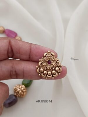 Semiprecious Beads Thread Necklace