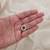 Pearl and Blue Stone Finger Ring