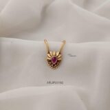 Antique Lotus Ruby Vanki Ring