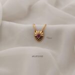 Antique Lotus Ruby and Green Vanki Ring