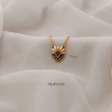 Antique Lotus Ruby and Green Vanki Ring
