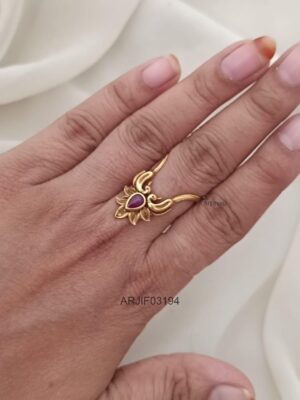 Antique Peacock Ruby Vanki Ring