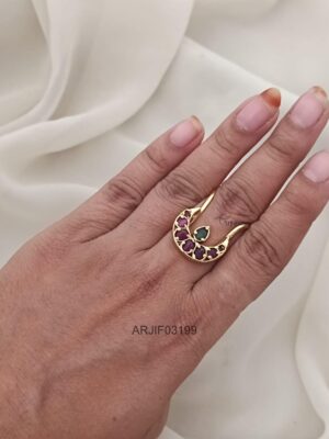 Ruby and Green Vanki Ring