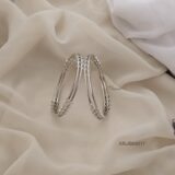 (2.10) Size Daily Wear White Stone Bangles