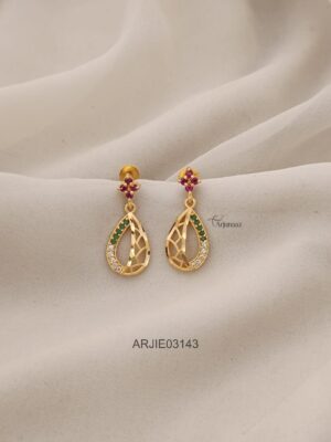 Light Weight Stone Screw Back Earrings ARJIE03143