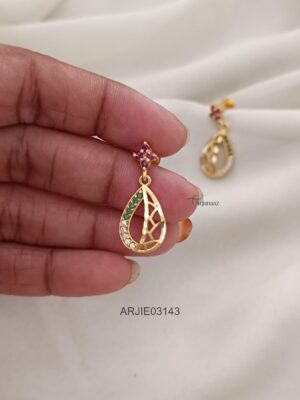 Light Weight Stone Screw Back Earrings ARJIE03143