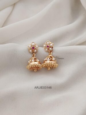 Screw Back Pearl Jhumkas ARJIE03146