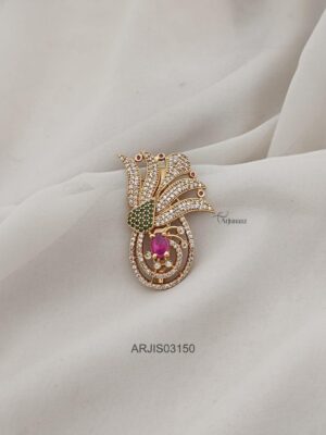 Traditional Multi Stone Saree Pin ARJIS03150