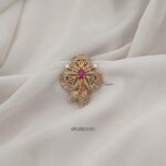 Floral CZ Stone Saree Pin ARJIS03151