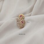 Beautiful Peacock CZ Stone Saree Pin ARJIS03152