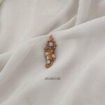 Floral Design Mutli Stone Saree Pin ARJIS03156