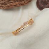 (2.10)Size White CZ Stones Bangles