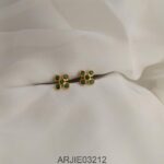 Green 5 Stone Screw Back Earrings ARJIE03212