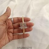 White Stone Open Type Bracelet ARJIB03215