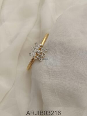White Stone Open Type Bracelet ARJIB03216