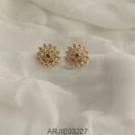 White Stone Screw Back Earrings ARJIE03227