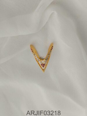 White and Ruby Stone Vanki Ring ARJIF03218